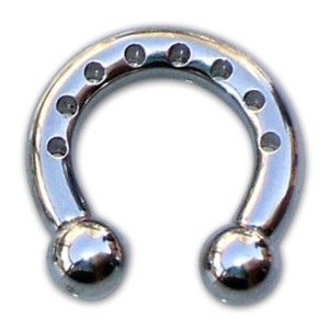 circular barbell holes with balls