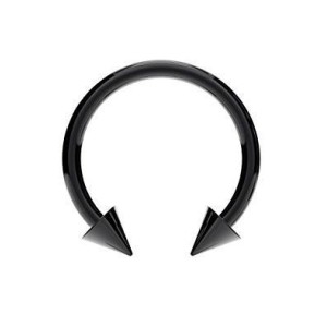 Circular barbell con conos Black line 1.2 mm. - Imagen 1