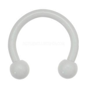 Circular barbell con bolas White line 1.2mm. - Imagen 1